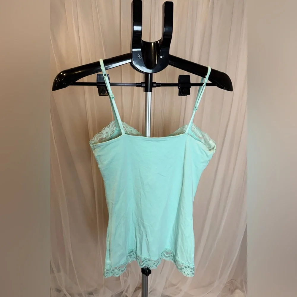 No Boundaries Mint Lace Trim Camisole Tank Top Size L (11–13) - Picture 2 of 4